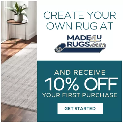 Create your own rug at Made4URugs.com and receive 10% off your first purchase. Get Started.